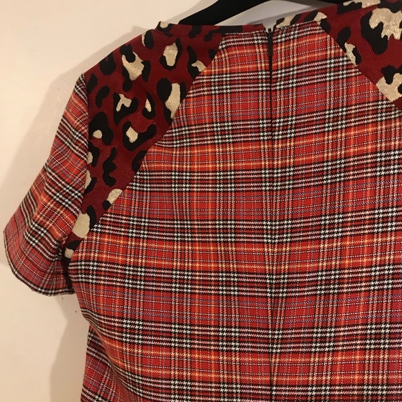 I’m Isola Marras Mixed Pattern Saffron Red Mini Dress - Picture 13 of 16